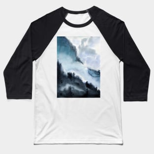 Watercolor landscape sky clouds Baseball T-Shirt